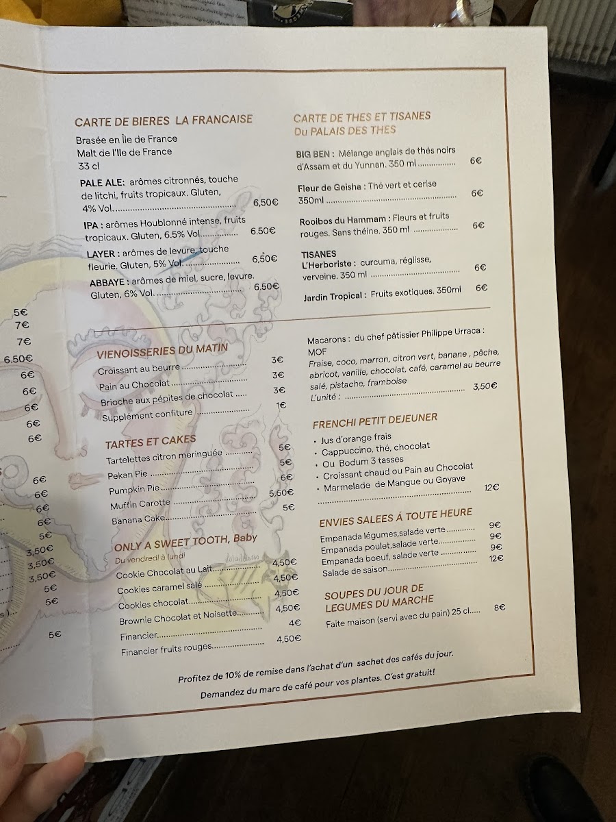 Menu The Cafeotheque Of Paris-8