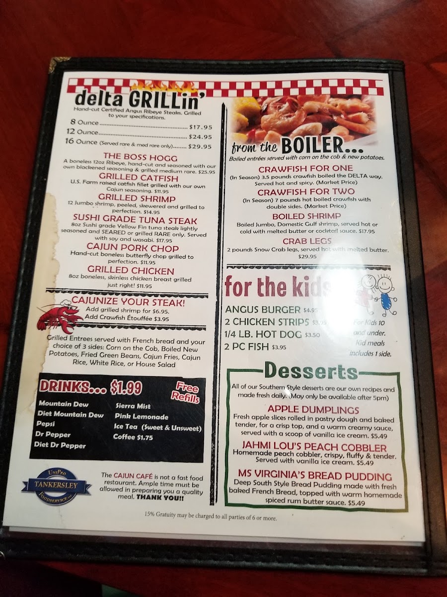 Menu The Cajun Cafe Delta Crawfish-10