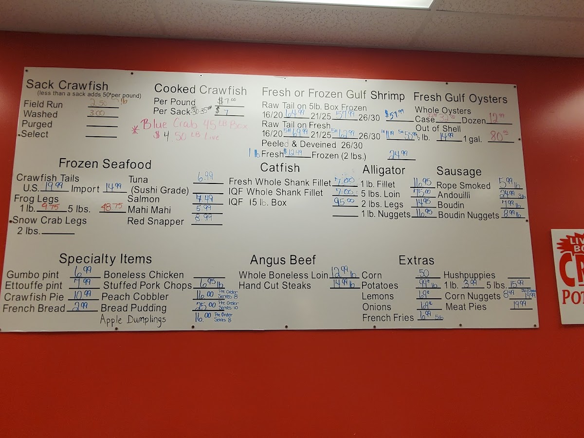 Menu The Cajun Cafe Delta Crawfish-7