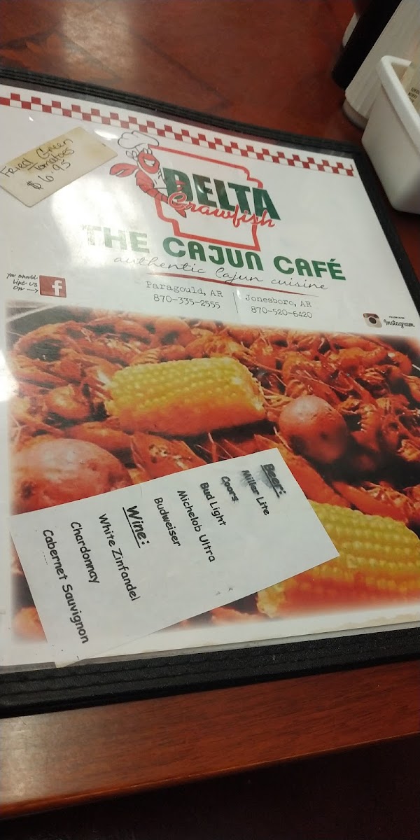 Menu The Cajun Cafe Delta Crawfish-8