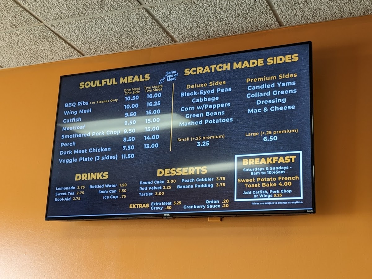 Menu The Candied Yam Delightful Southern Cuisine (44Th Street)-3