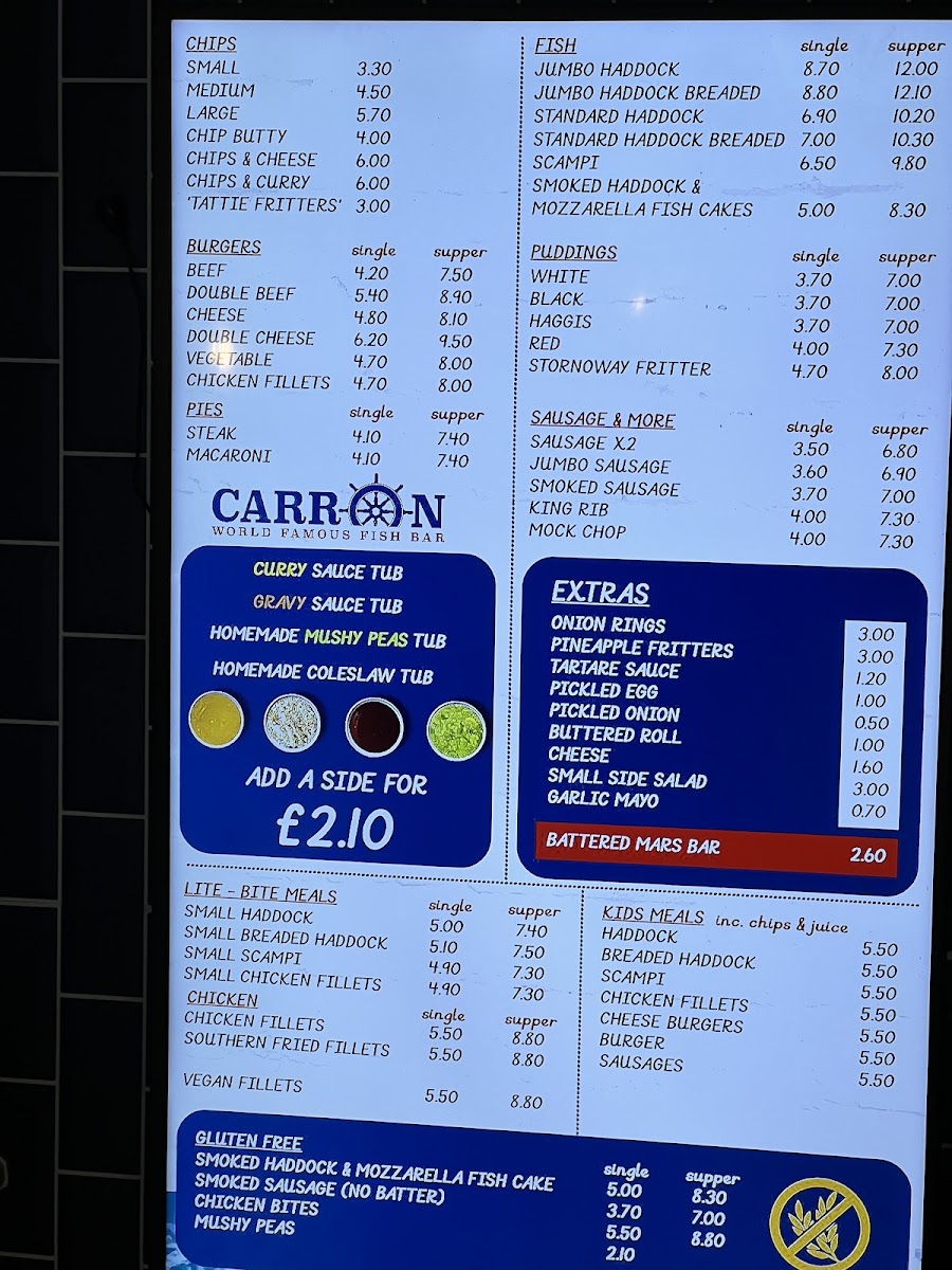 Menu The Carron-2