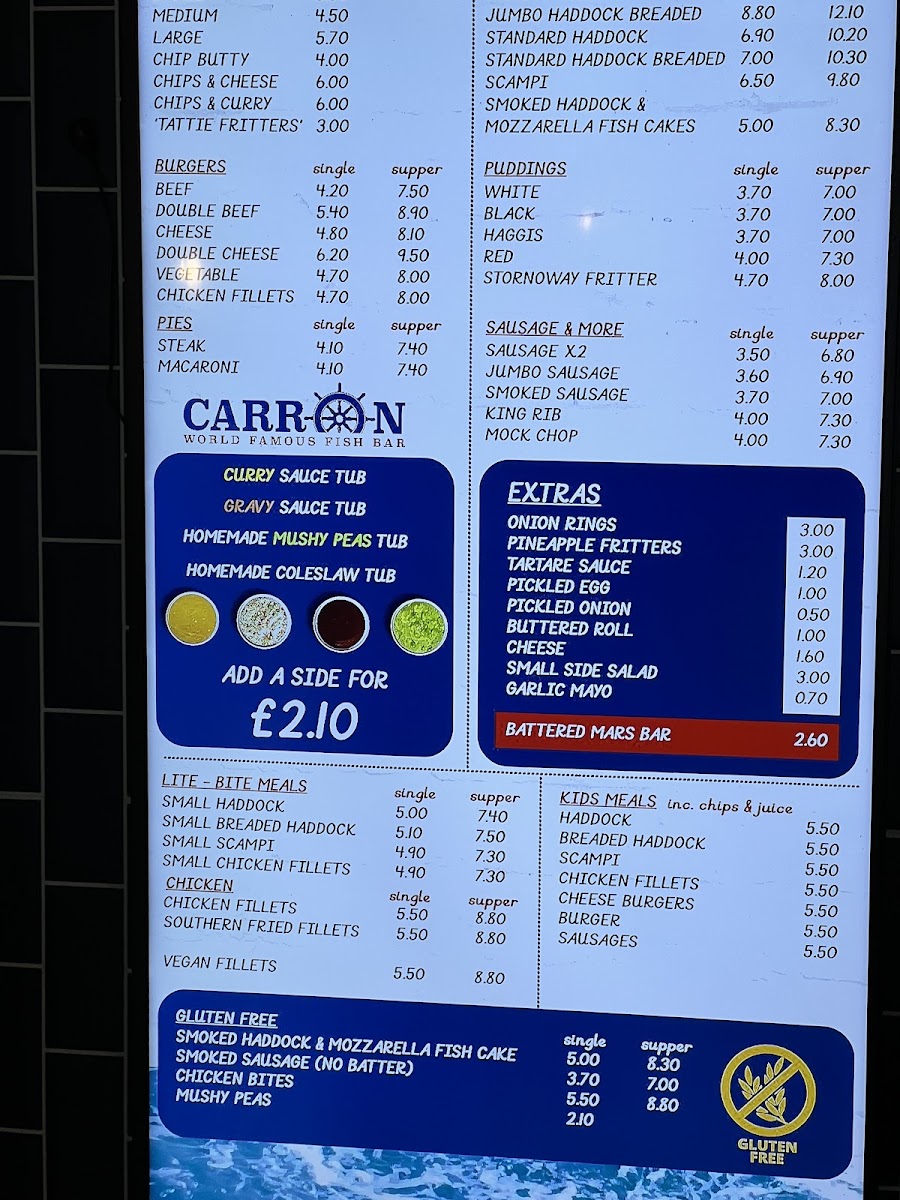 Menu The Carron-3