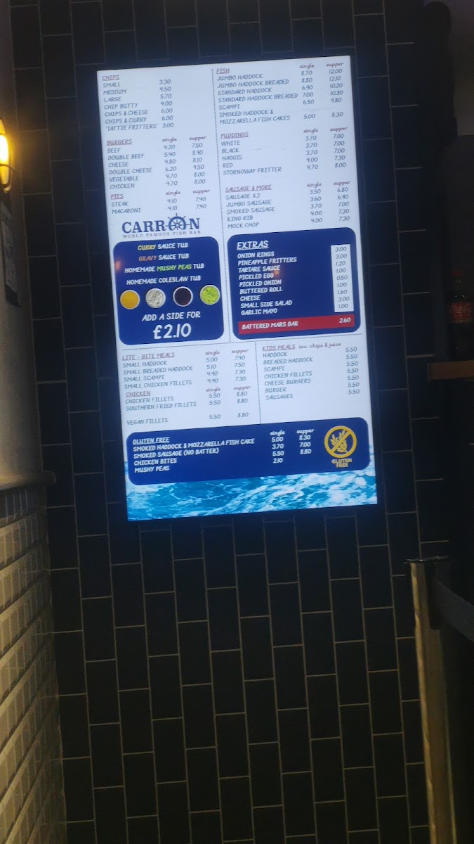 Menu The Carron-5