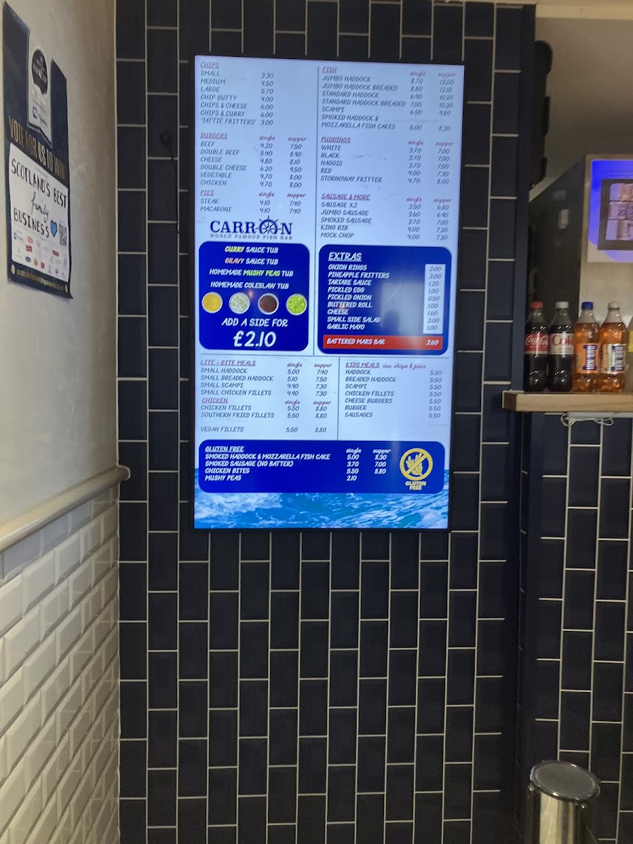 Menu The Carron-7