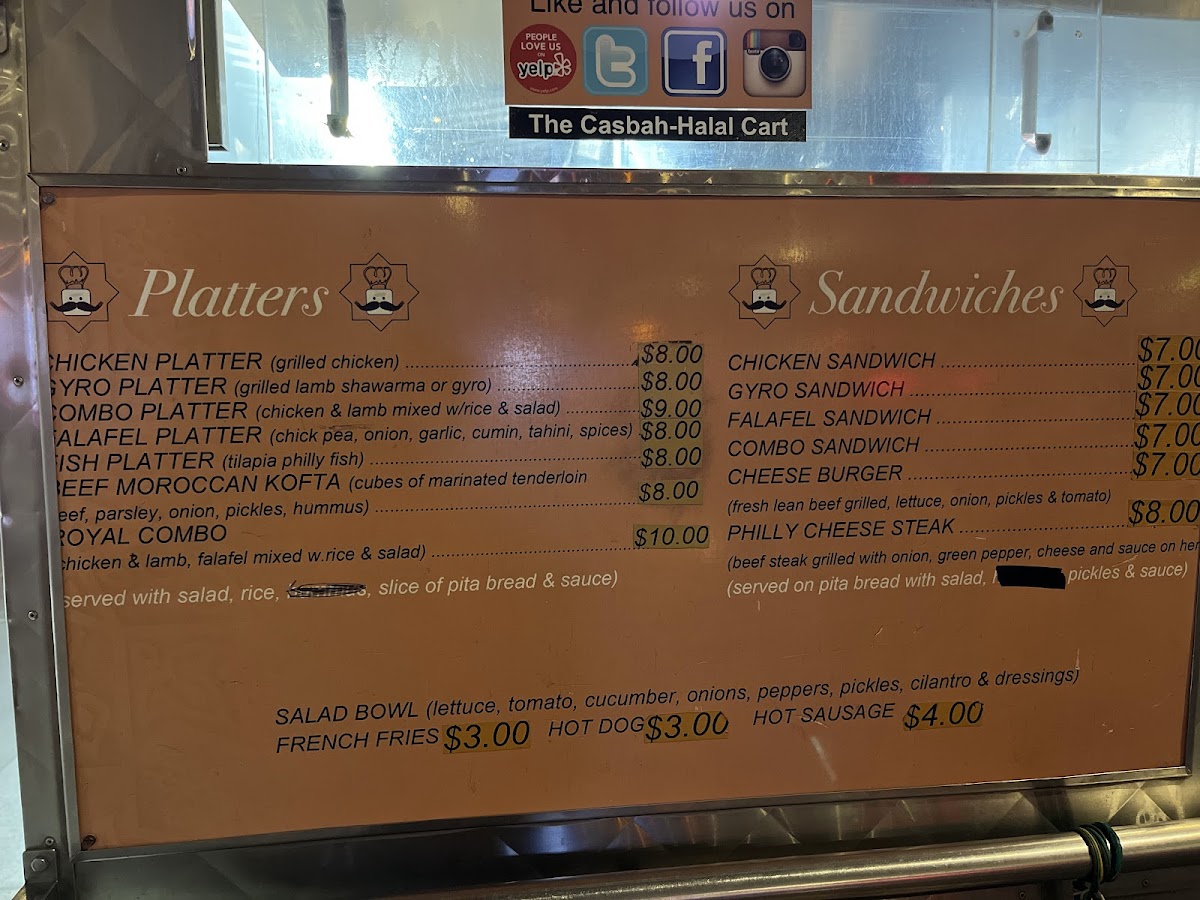 Menu The Casbah - Halal Cart-4