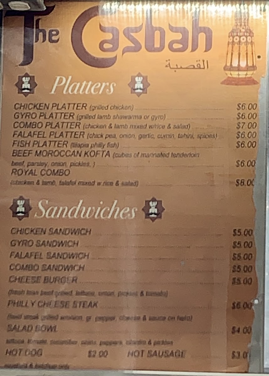 Menu The Casbah - Halal Cart-6