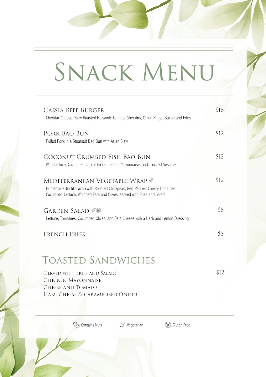 Menu The Cassia Restaurant-4