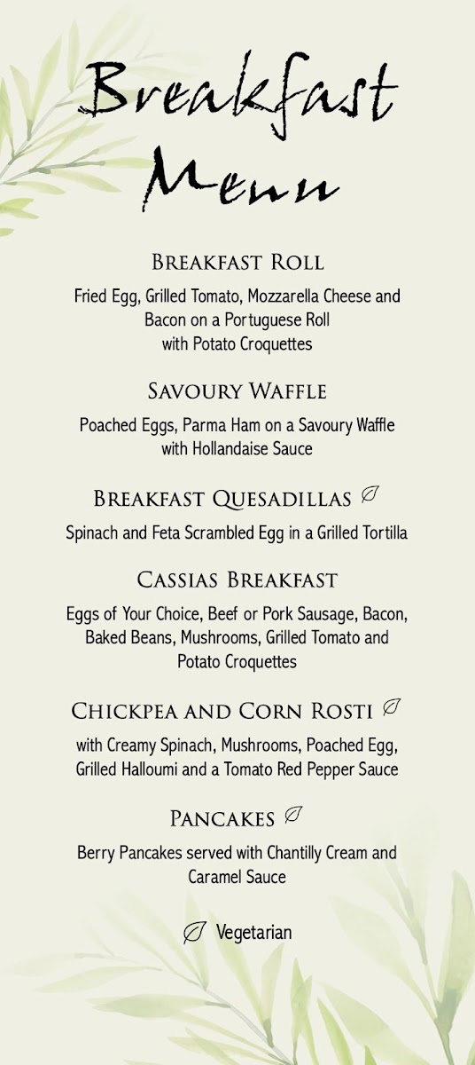 Menu The Cassia Restaurant-6