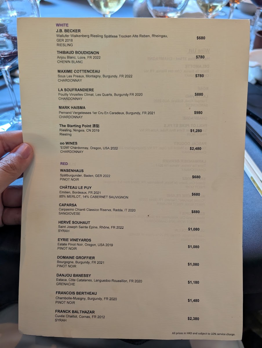 Menu The Chairman Restaurant-1