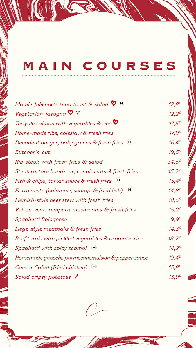 Menu The Chairman-1