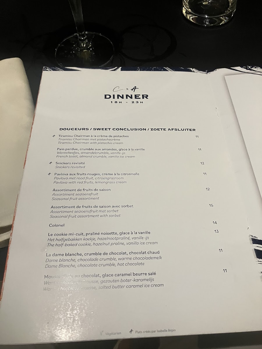 Menu The Chairman-5