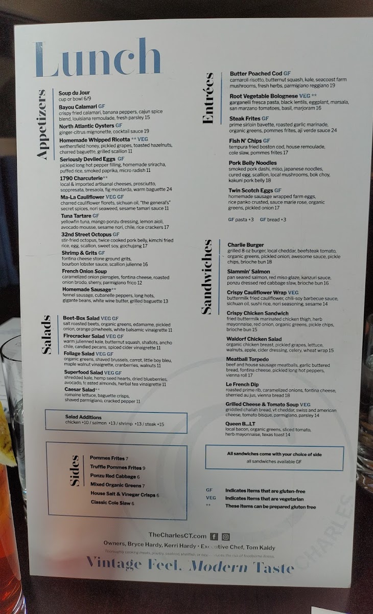 Menu The Charles-9
