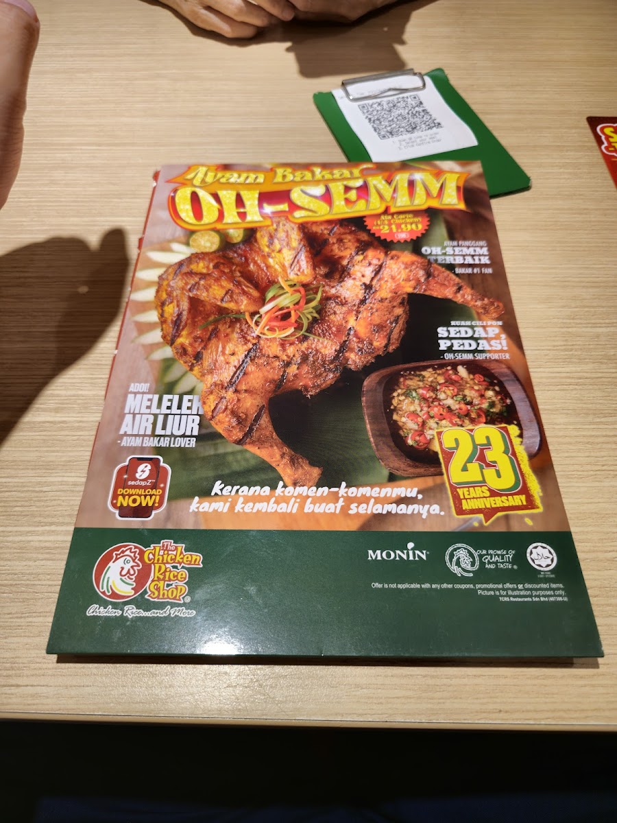 Menu The Chicken Rice Shop Gurney Plaza Penang-3