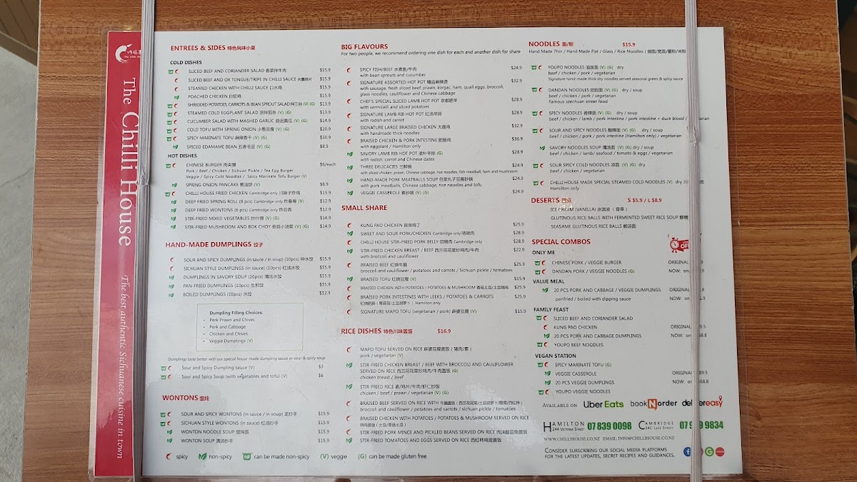 Menu The Chilli House Cambridge-9