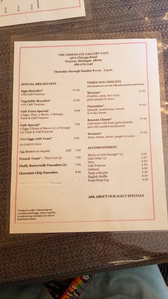 Menu The Chocolate Gallery Cafe-6