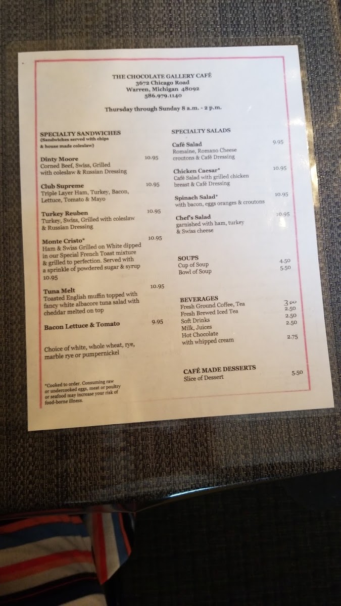 Menu The Chocolate Gallery Cafe-7