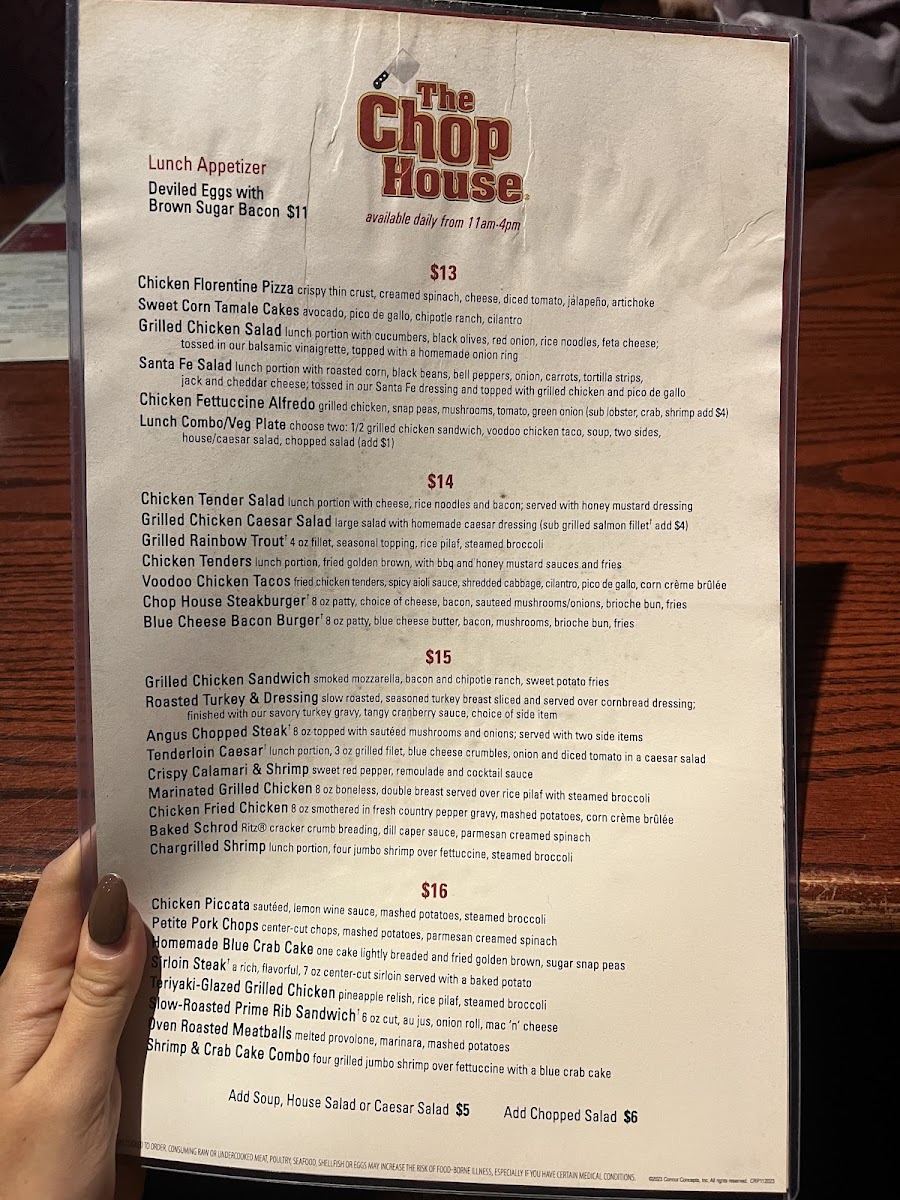 Menu The Chop House-4