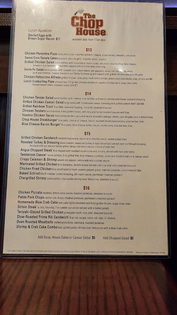 Menu The Chop House-5