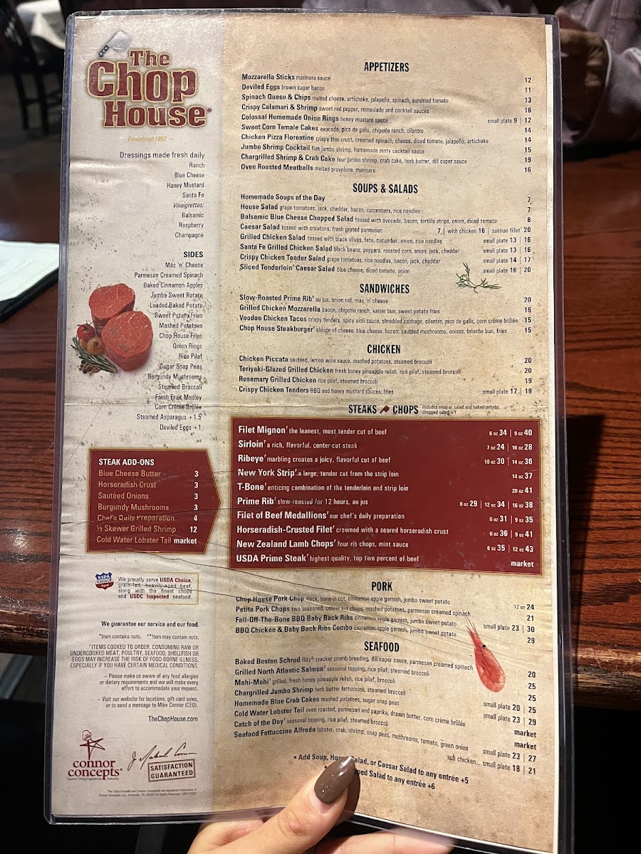 Menu The Chop House-7