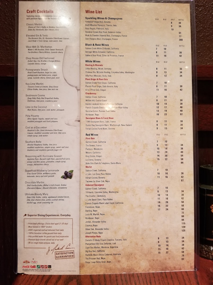 Menu The Chop House-8