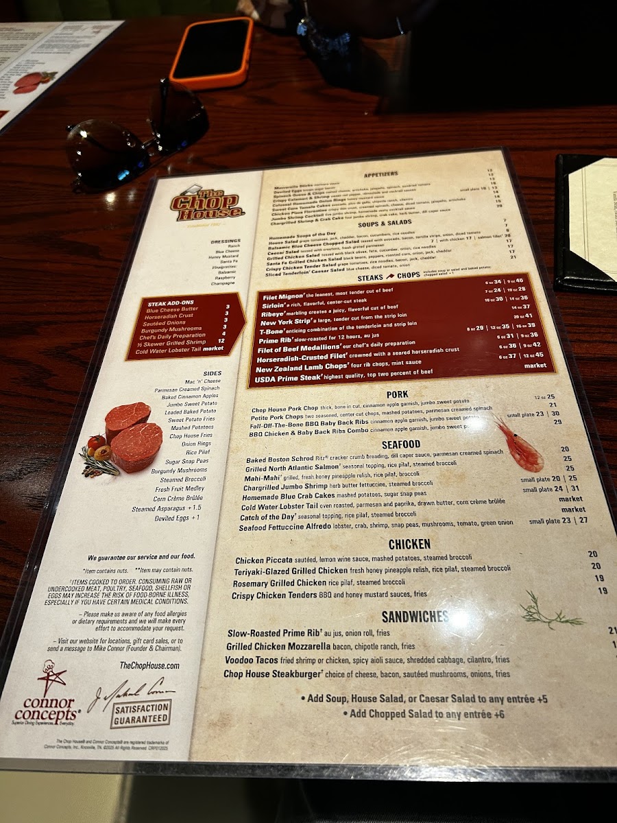 Menu The Chop House-9