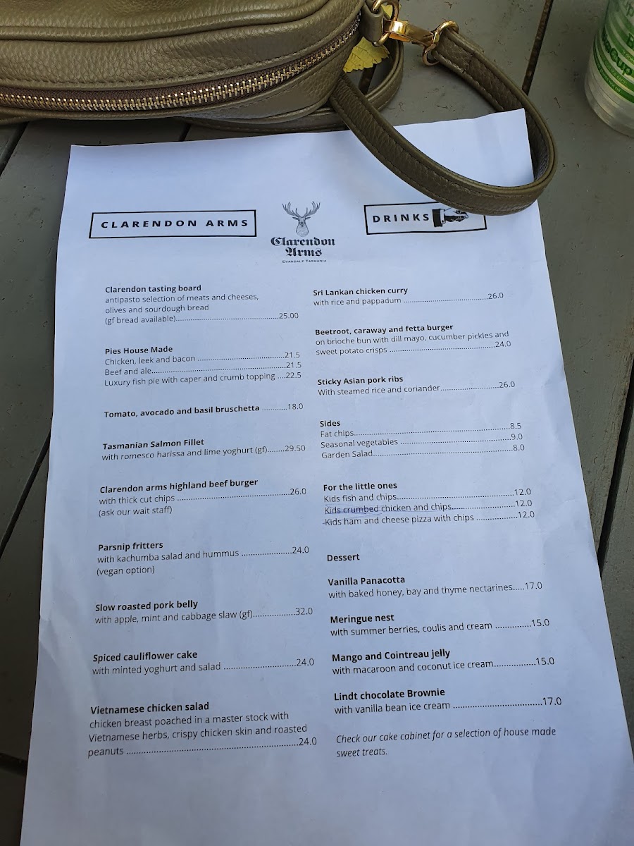 Menu The Clarendon Arms-7