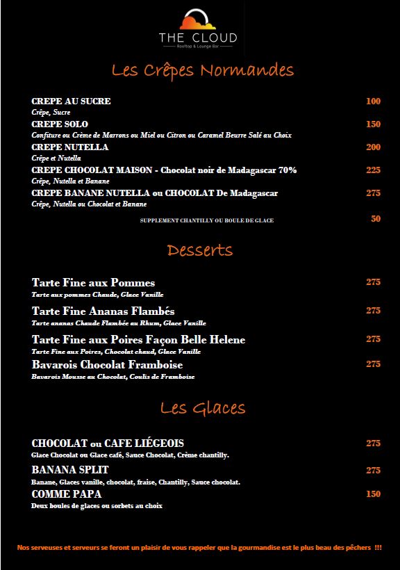 Menu The Cloud - Rooftop & Lounge Bar-10
