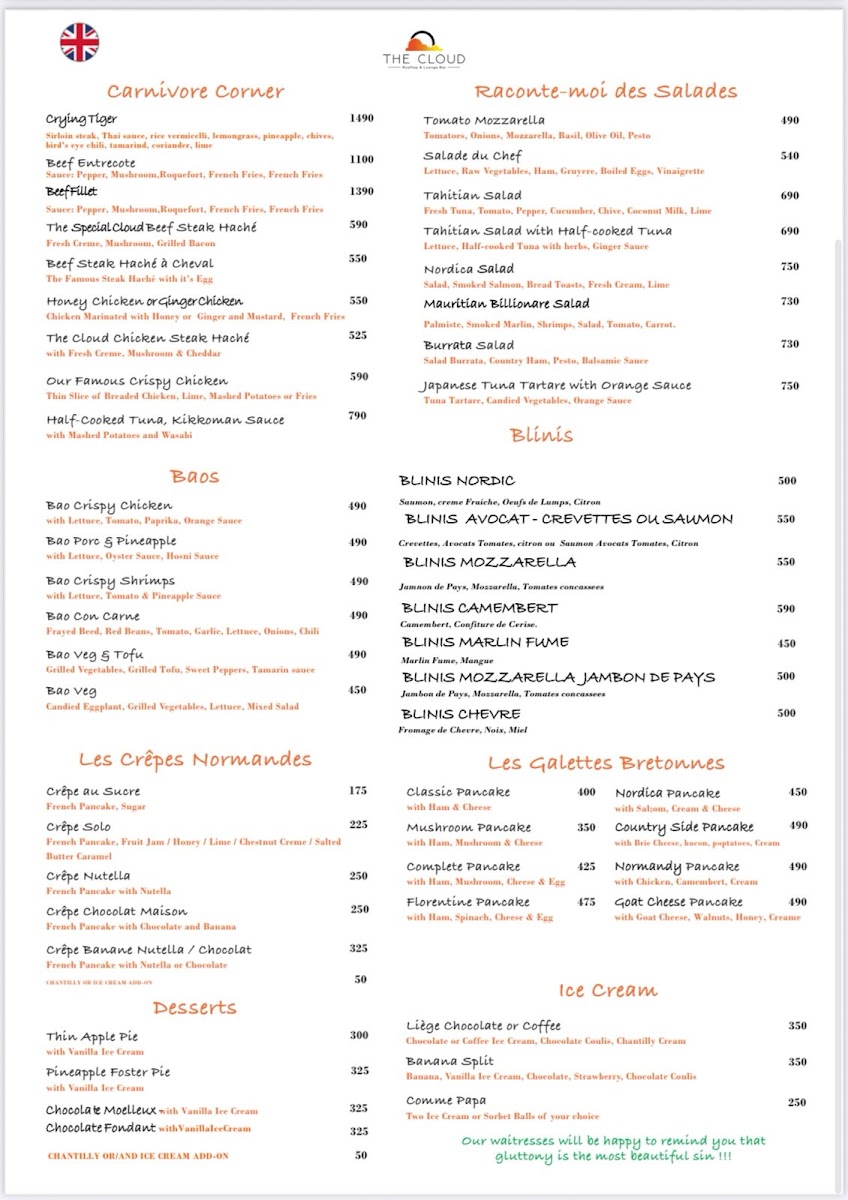 Menu The Cloud - Rooftop & Lounge Bar-4
