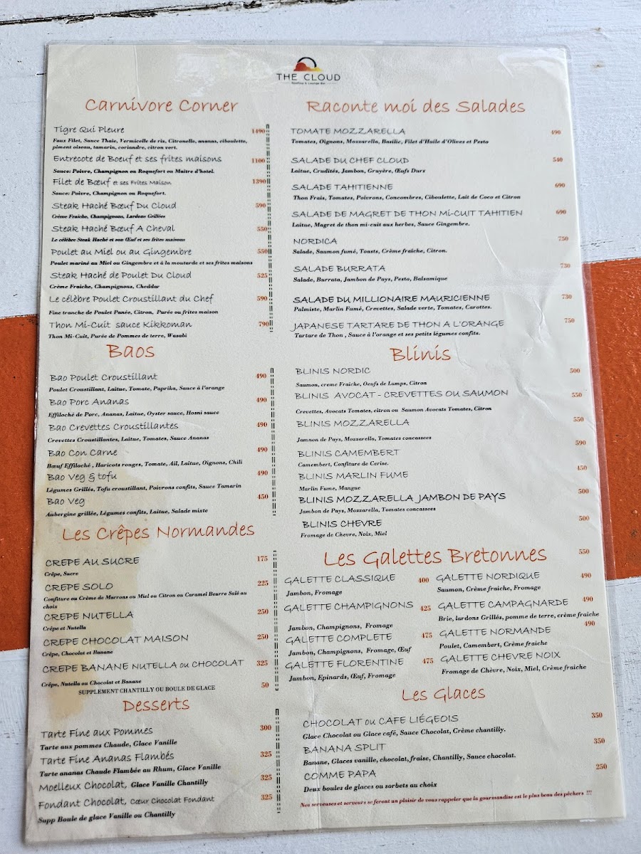 Menu The Cloud - Rooftop & Lounge Bar-5