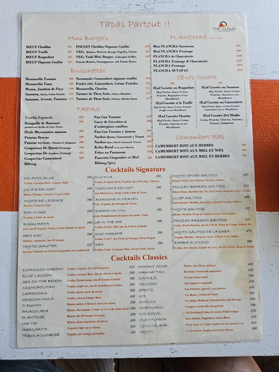 Menu The Cloud - Rooftop & Lounge Bar-6