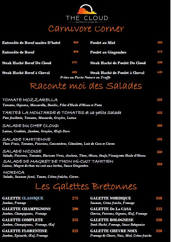 Menu The Cloud - Rooftop & Lounge Bar-8