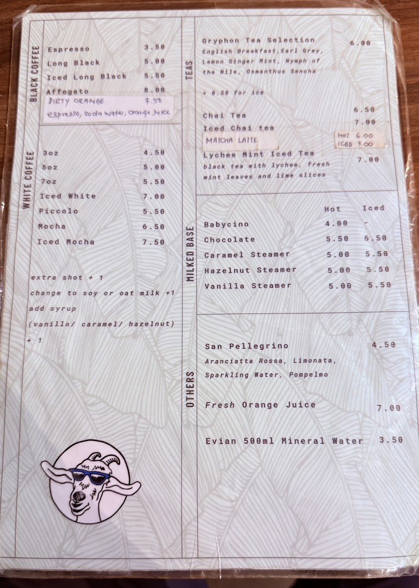 Menu The Clue-Less Goat-3