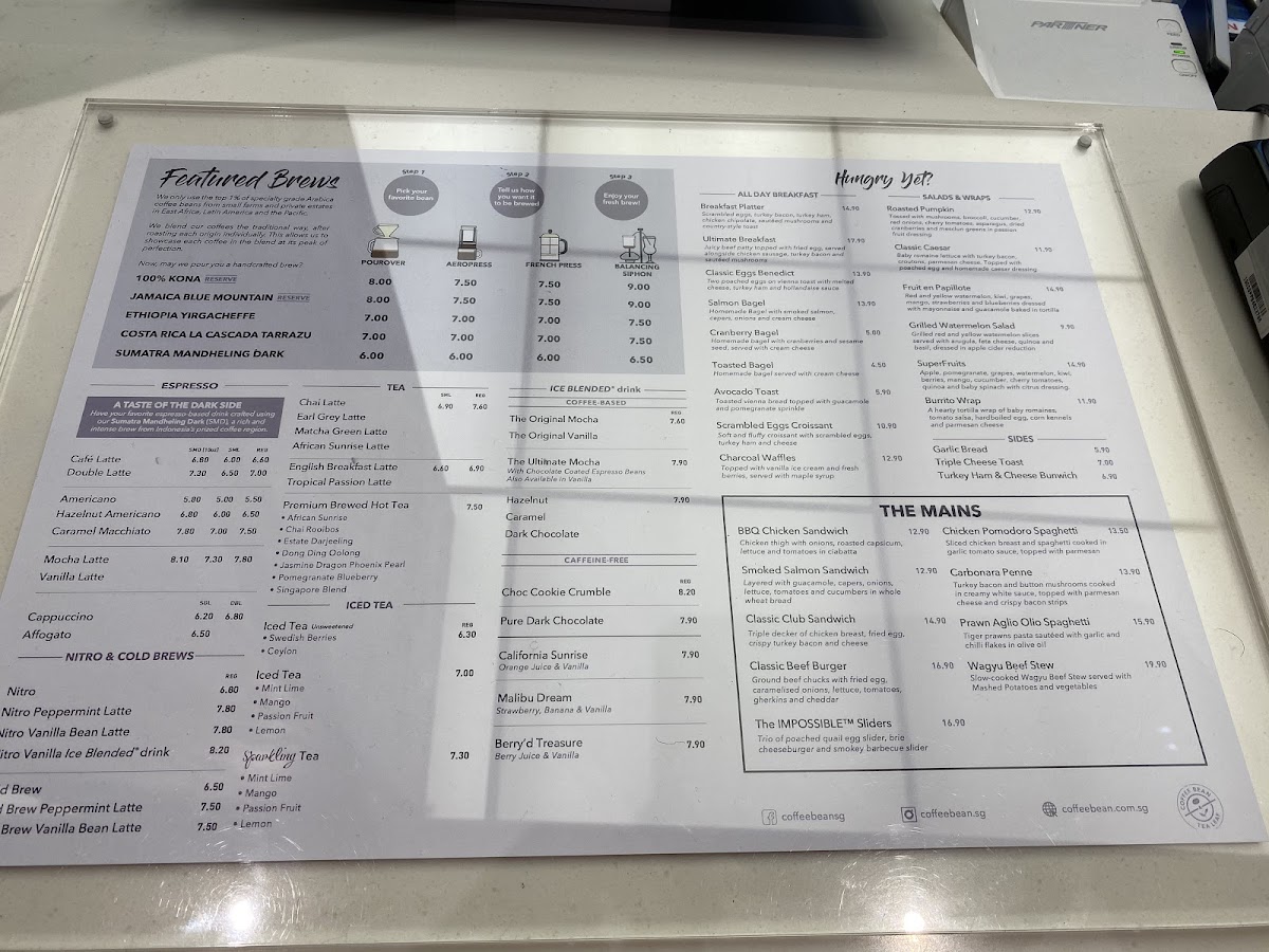Menu The Coffee Bean & Tea Leaf - Forum-2