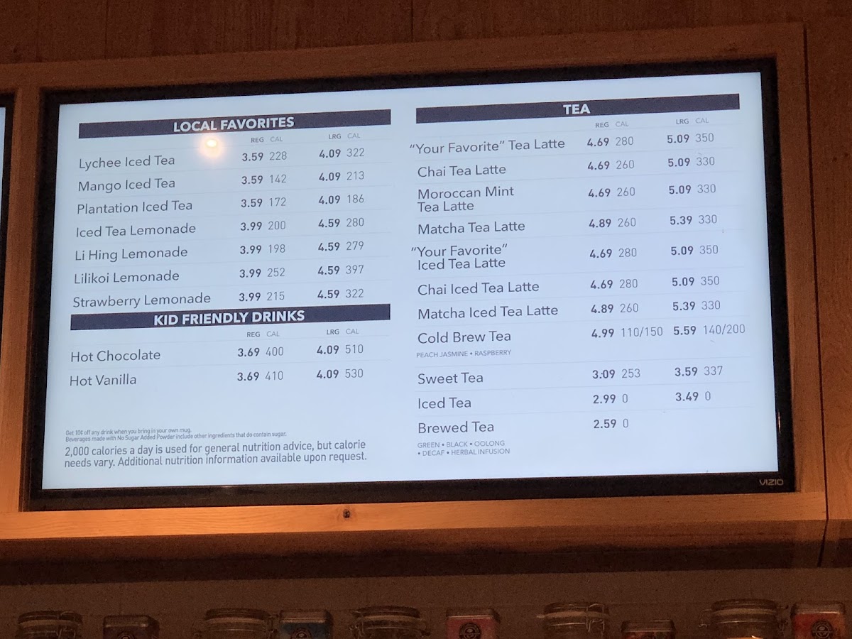 Menu The Coffee Bean & Tea Leaf Ka Makana Ali'i-3