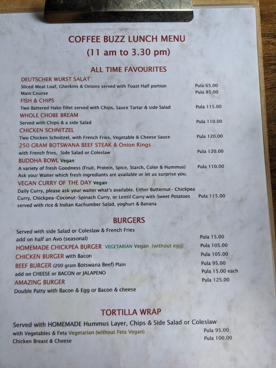 Menu The Coffee Buzz-5