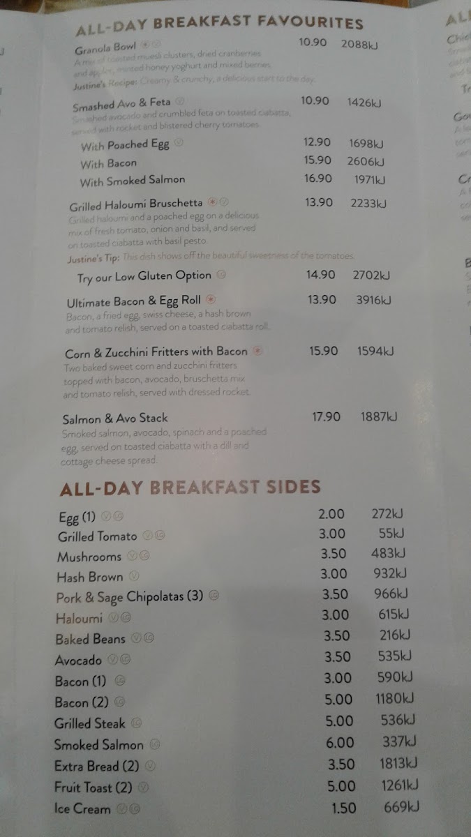 Menu The Coffee Club Café - Northland Preston-2