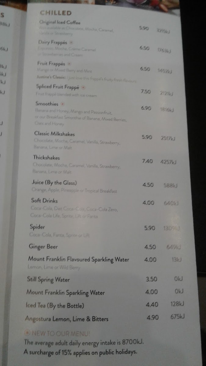 Menu The Coffee Club Café - Northland Preston-5