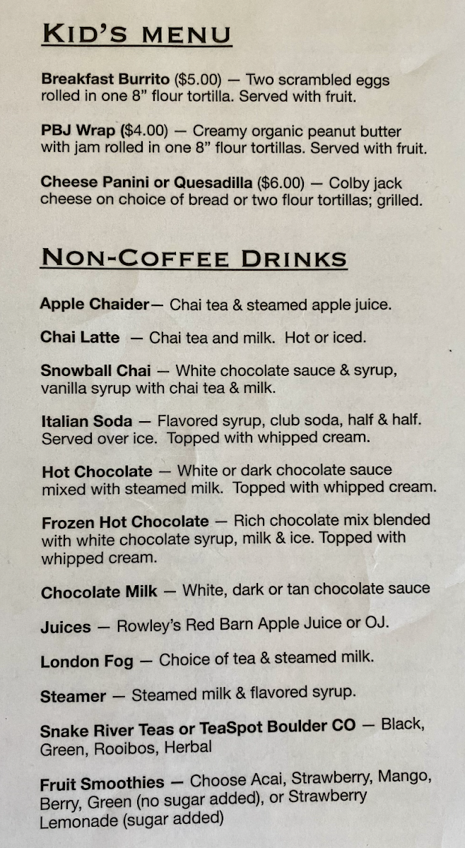 Menu The Coffee Depot-5