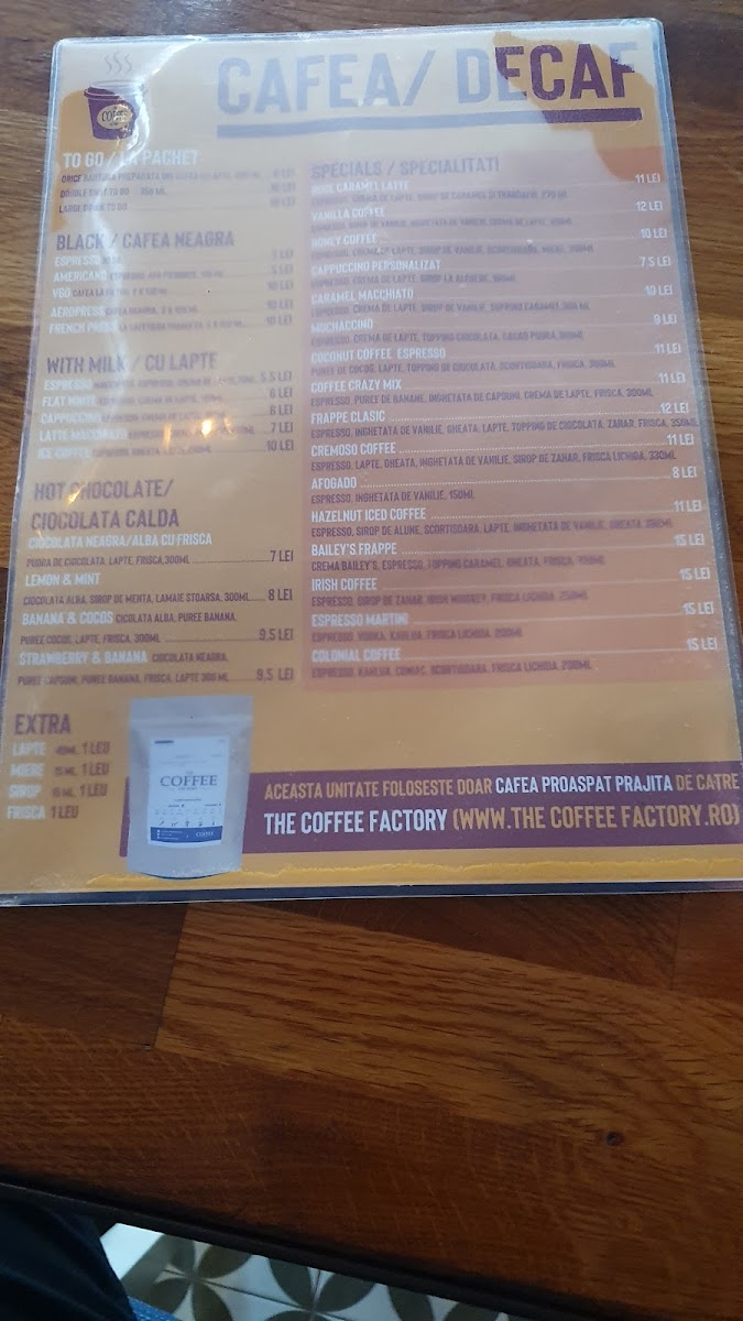 Menu The Coffee Factory-7