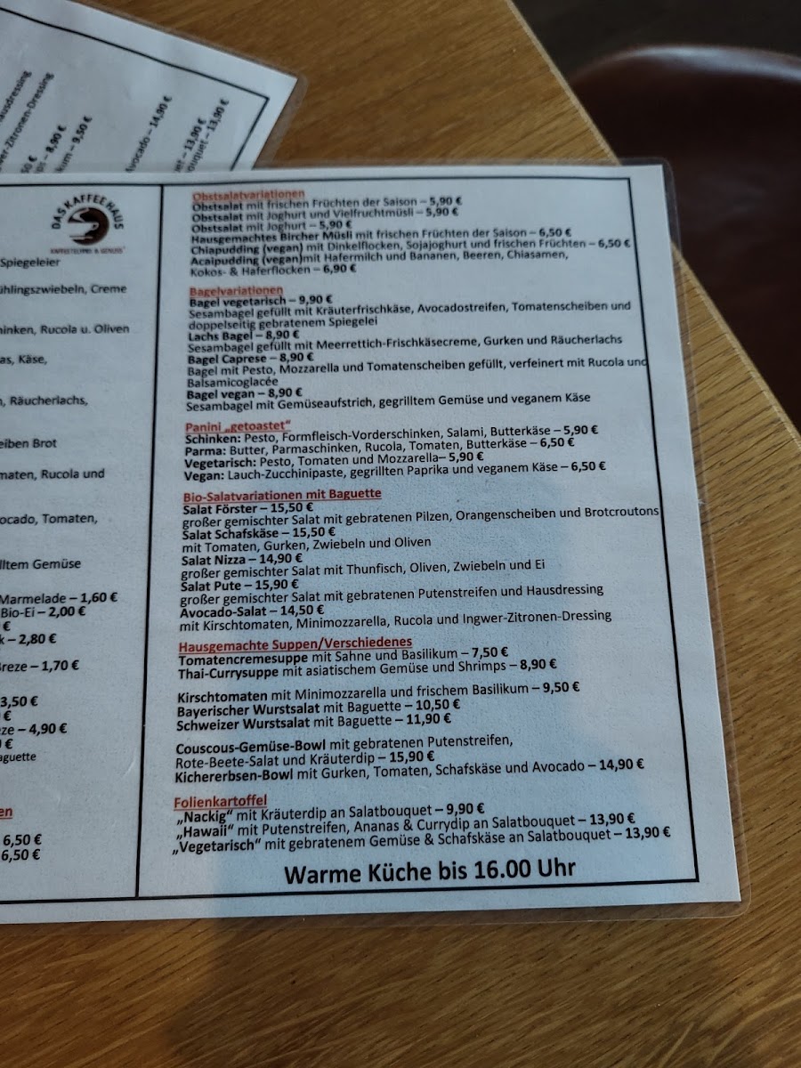 Menu The Coffee House Modern Coffee Technology & Service Gmbh & Co.kg-1