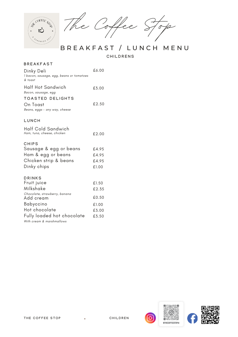 Menu The Coffee Stop And Sandwich Deli-4