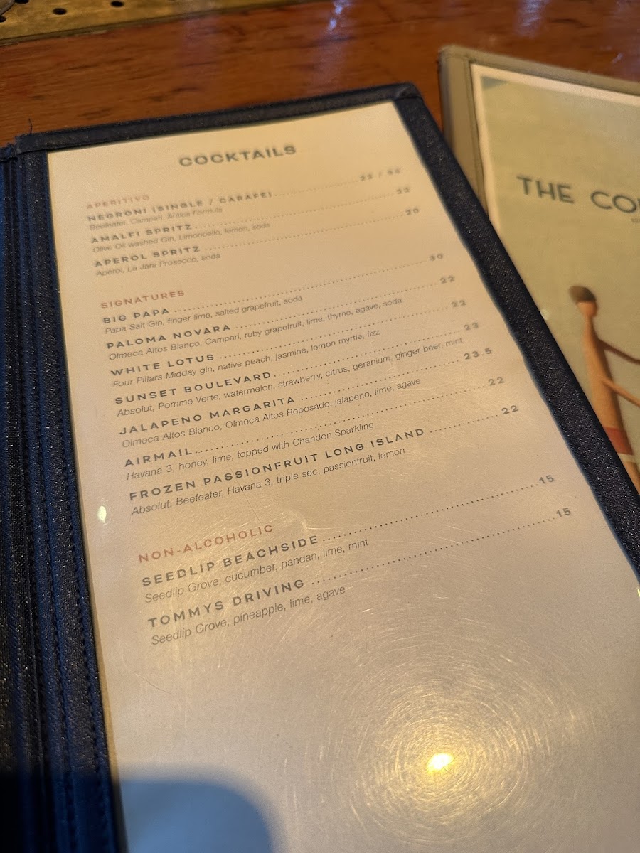 Menu The Collaroy-1