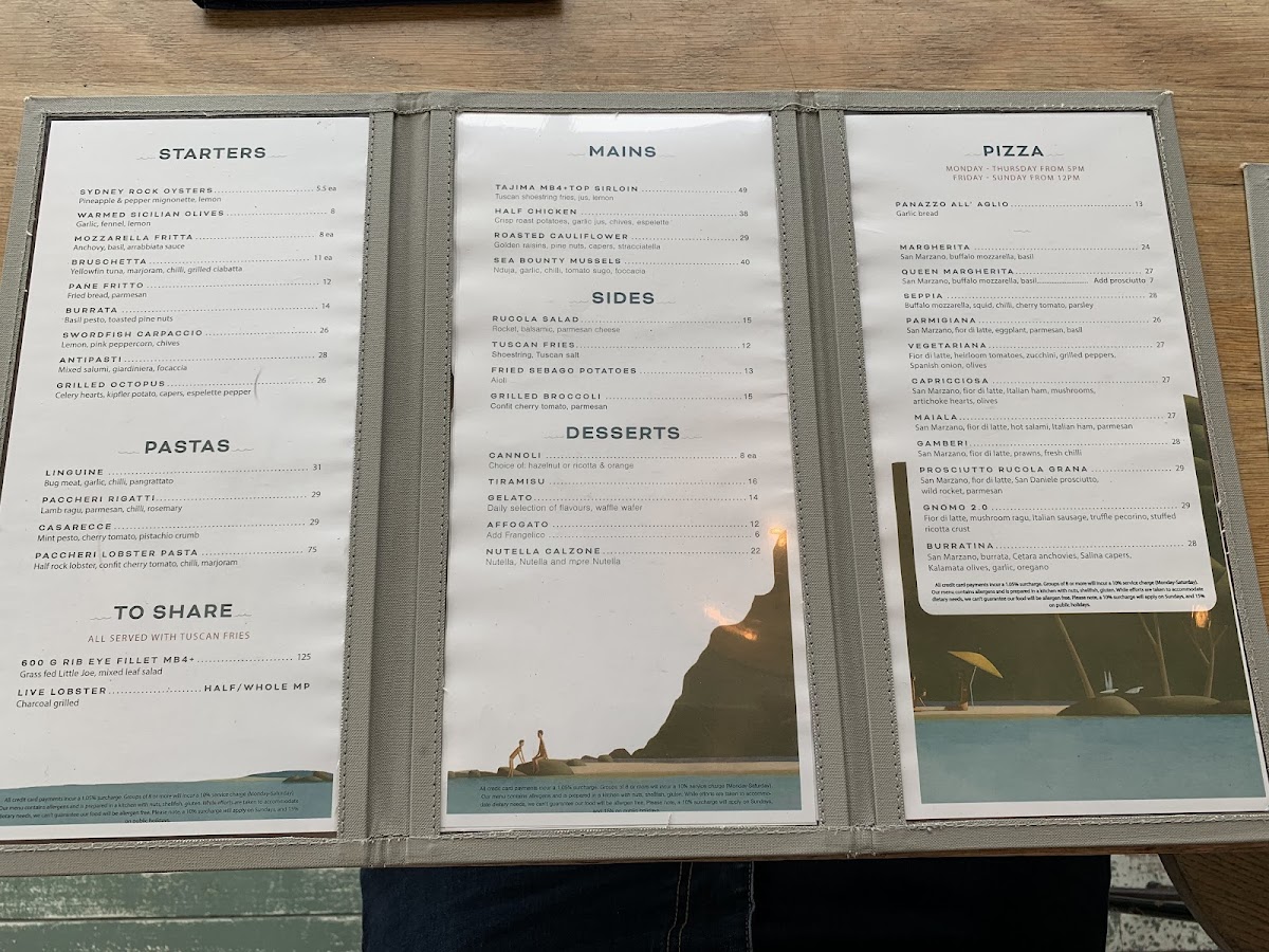 Menu The Collaroy-4