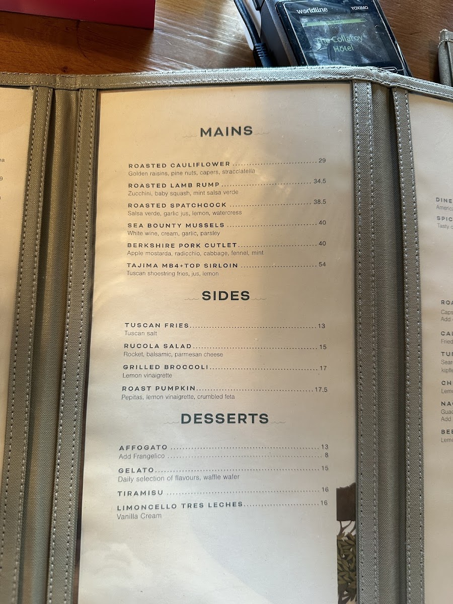 Menu The Collaroy-5
