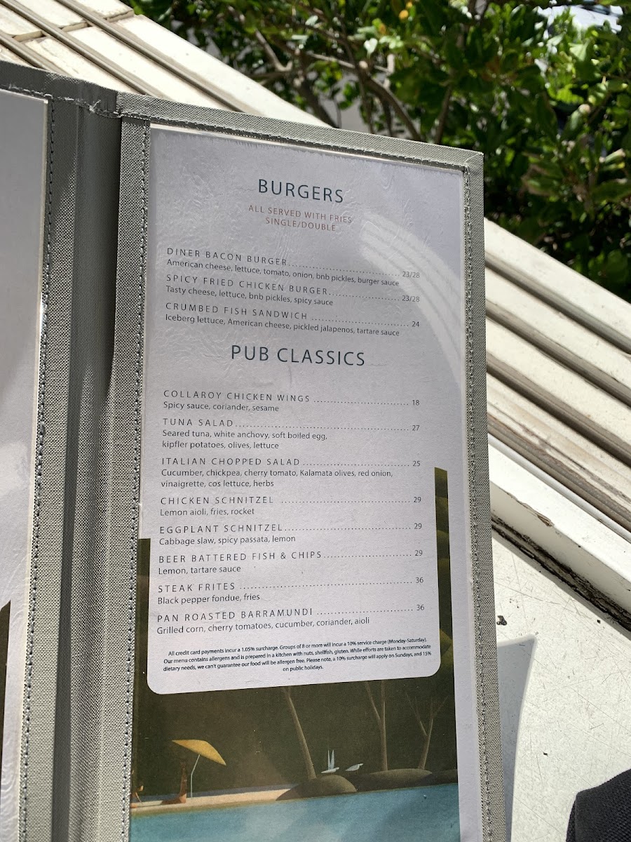 Menu The Collaroy-7