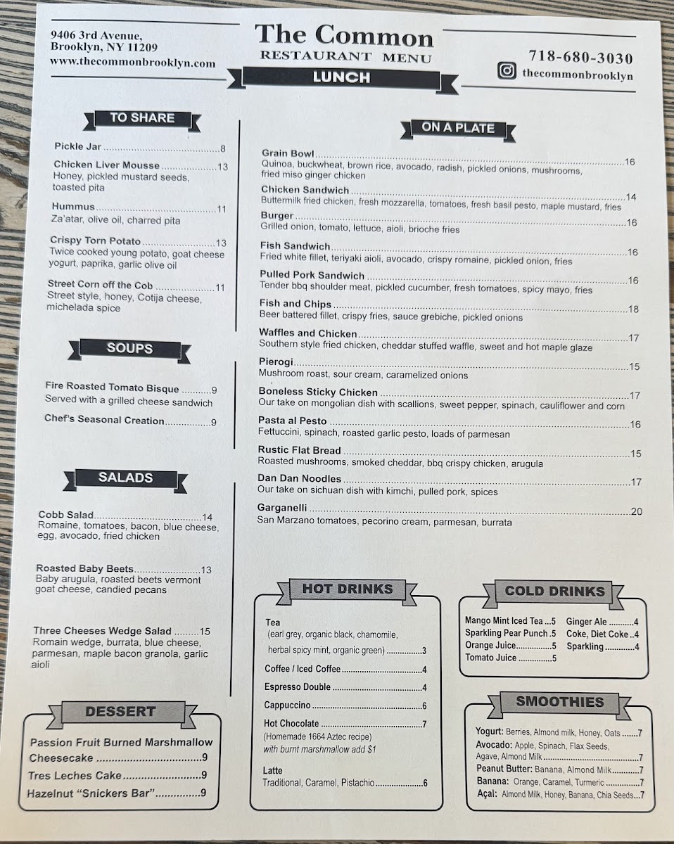 Menu The Common-2