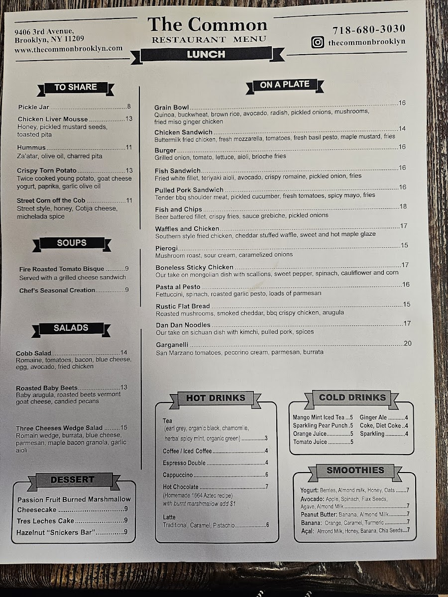 Menu The Common-4