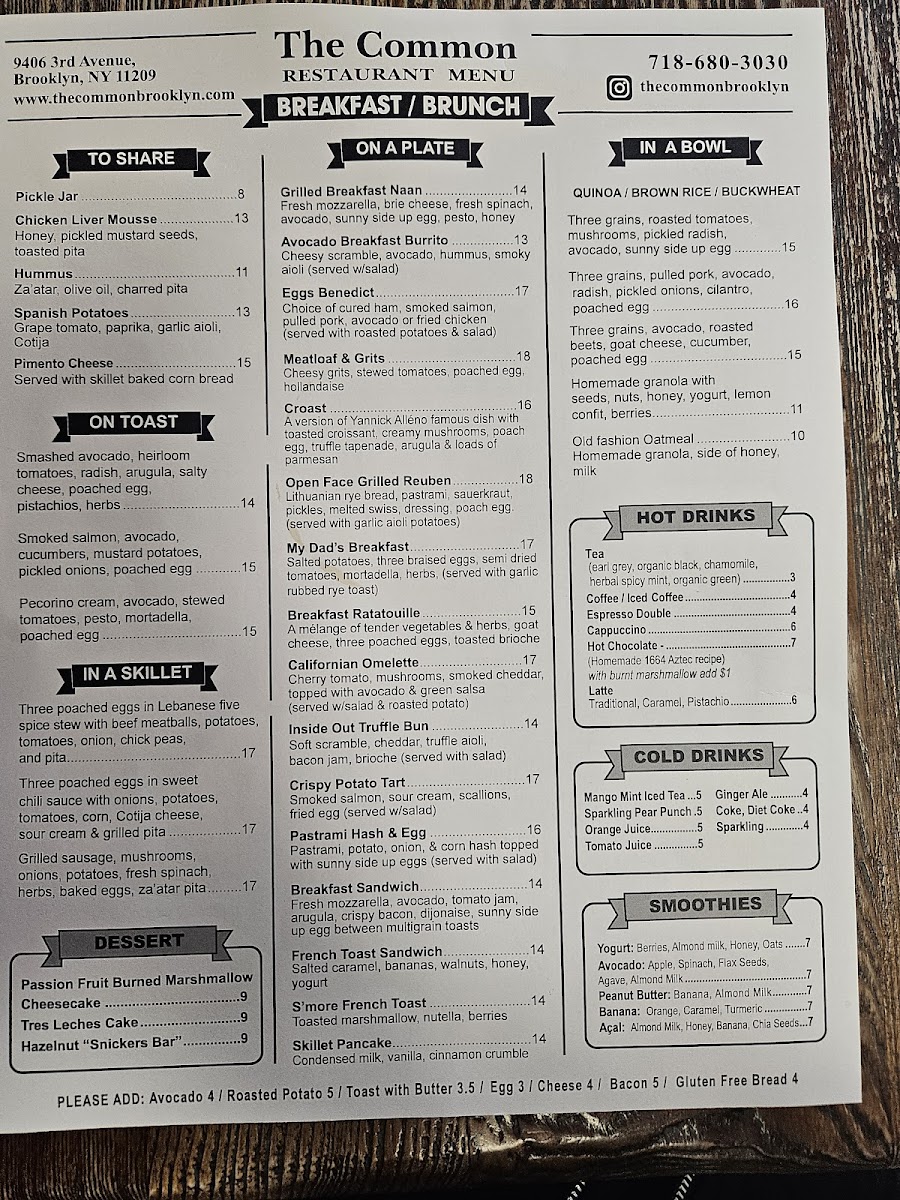 Menu The Common-7