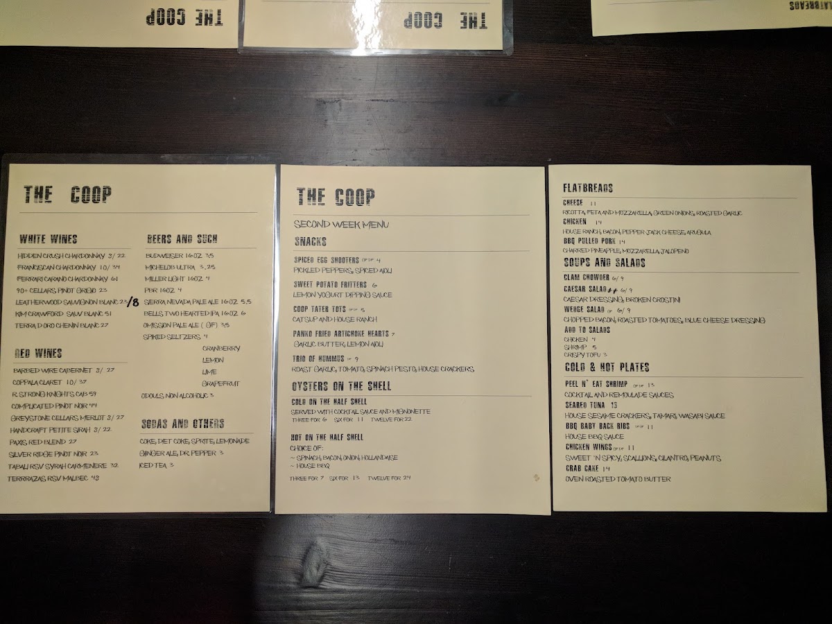 Menu The Coop-3